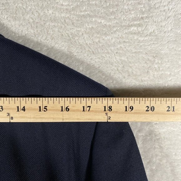 Joseph Abboud 100% Wool Reda Super 110's Sport Coat Blazer Blue 40L Textured - Picture 7 of 13